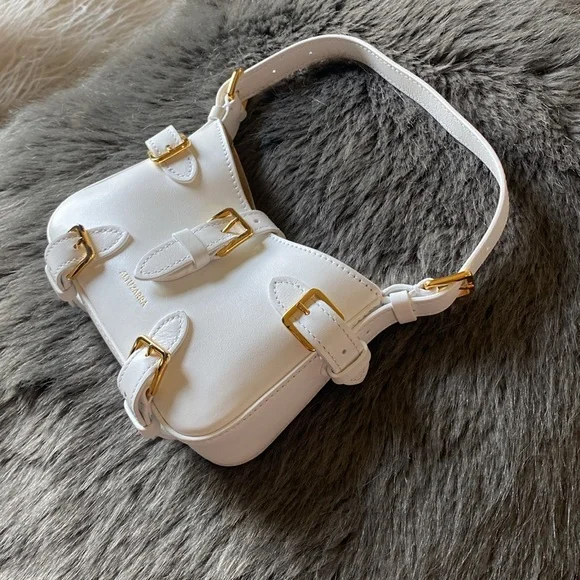 💎Altuzarra💎 NWT Mini Play Leather Baguette Bag, Optic White